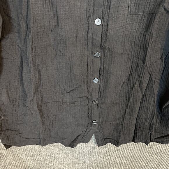 Belle By Kim Gravel Gotta Have It Cotton Gauze Summer Night Shirt Size XL Black - Picture 3 of 10